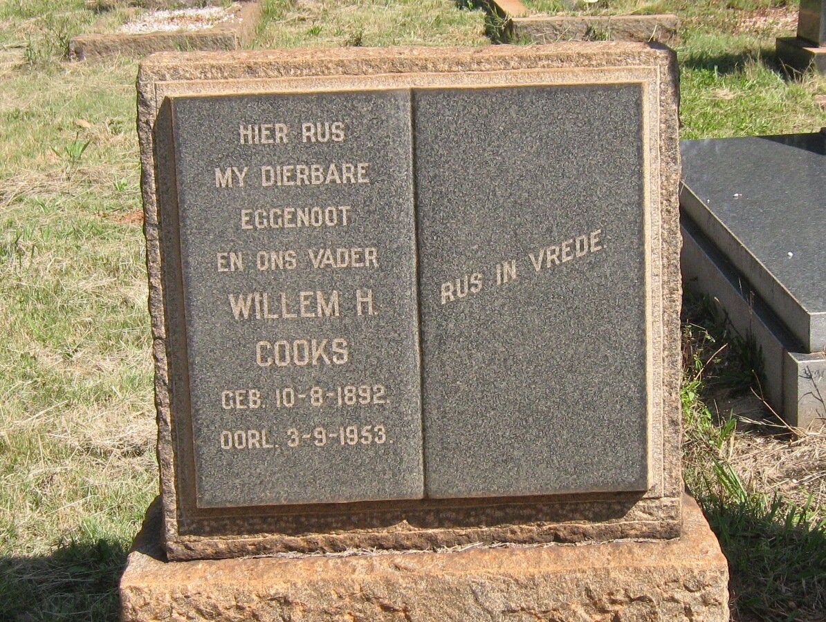 COOKS Willem H. 1892-1953
