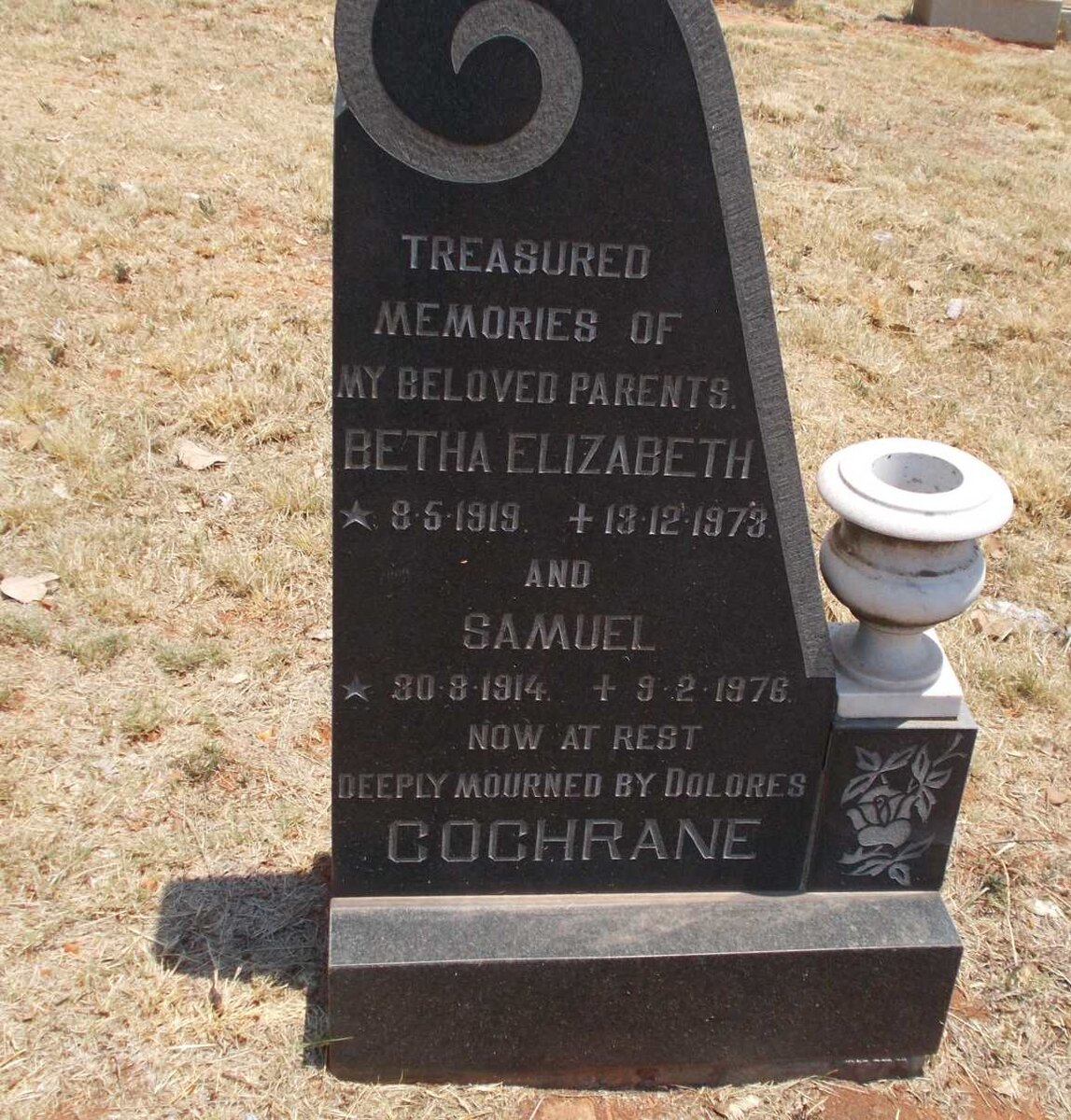 COCHRANE Samuel 1914-1976 &amp; Betha Elizabeth 1919-1973