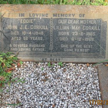 CORKILL John J.E. -1948 &amp; Lillian May 1885-1968