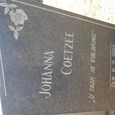 COETZEE Johanna 1885-1967