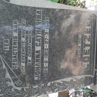 COETZEE Johanna Catharina 1913-1969