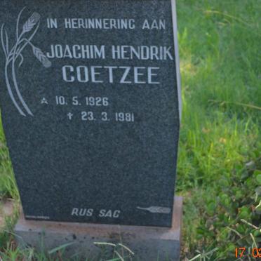 COETZEE Joachim Hendrik 1926-1981