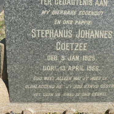 COETZEE Stephanus Johannes 1925-1955