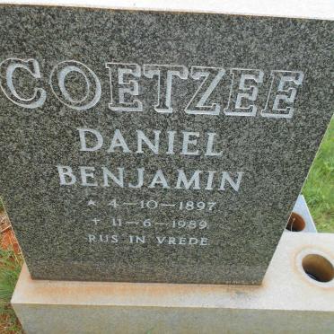 COETZEE Daniel Benjamin 1897-1989