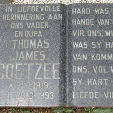 COETZEE Thomas James 1919-1993