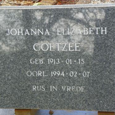 COETZEE Johanna Elizabeth 1913-1994
