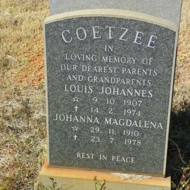 COETZEE Louis Johannes 1907-1974 &amp; Johanna Magdalena 1910-1978