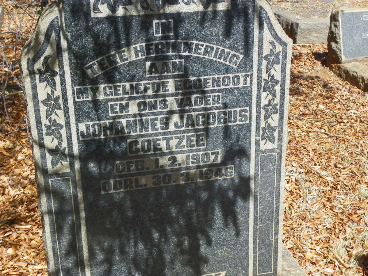 COETZEE Johannes Jacobus 1907-1946