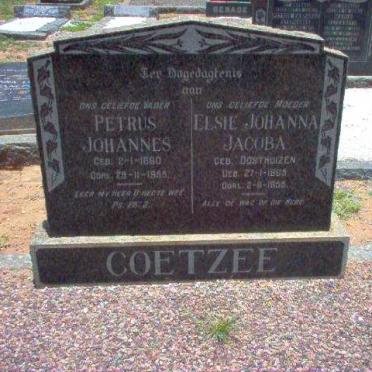 COETZEE Petrus Johannes 1860-1955 &amp; Elsie Johanna Jacoba OOSTHUIZEN 1885-1955