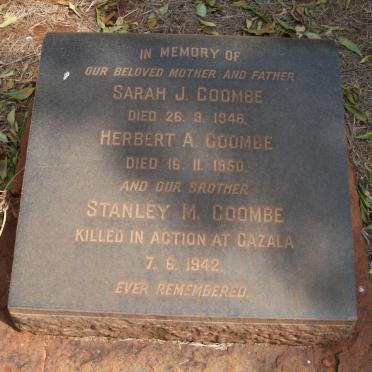 COOMBE Herbert A. -1950 &amp; Sarah J. -1946 :: COOMBE Stanley M. -1942
