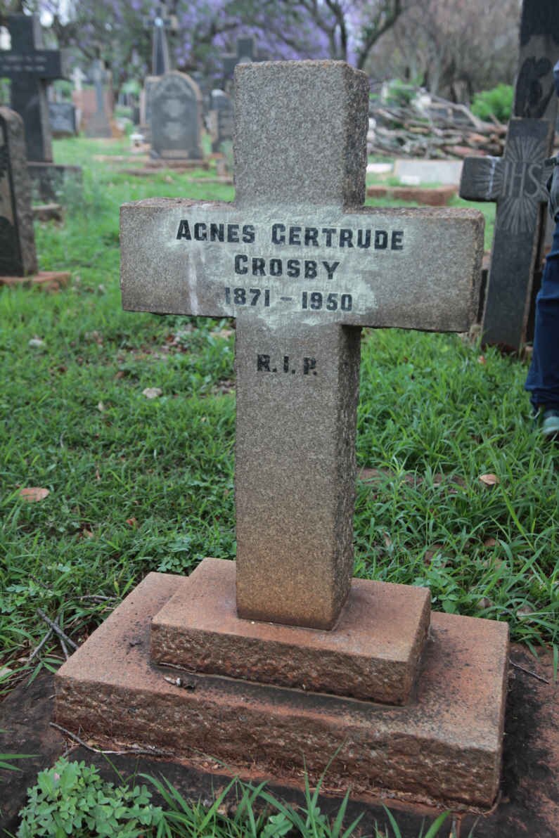 CROSBY Agnes Gertrude 1871-1950