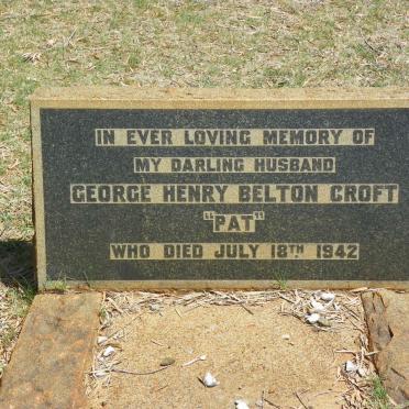 CROFT George Henry Belton -1942