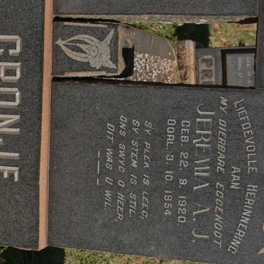 CRONJE Jeremia A.J. 1920-1954