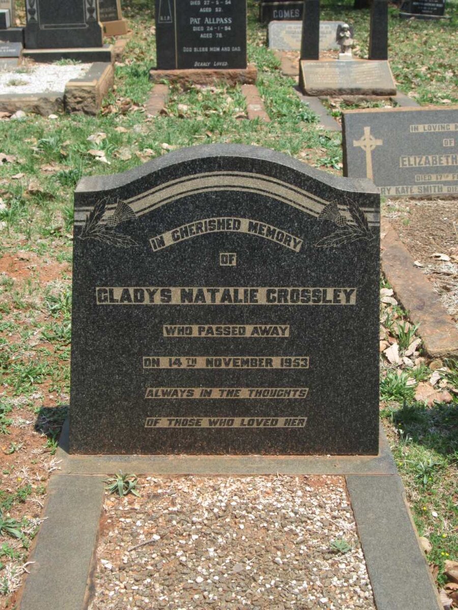 CROSSLEY Gladys Natalie -1953