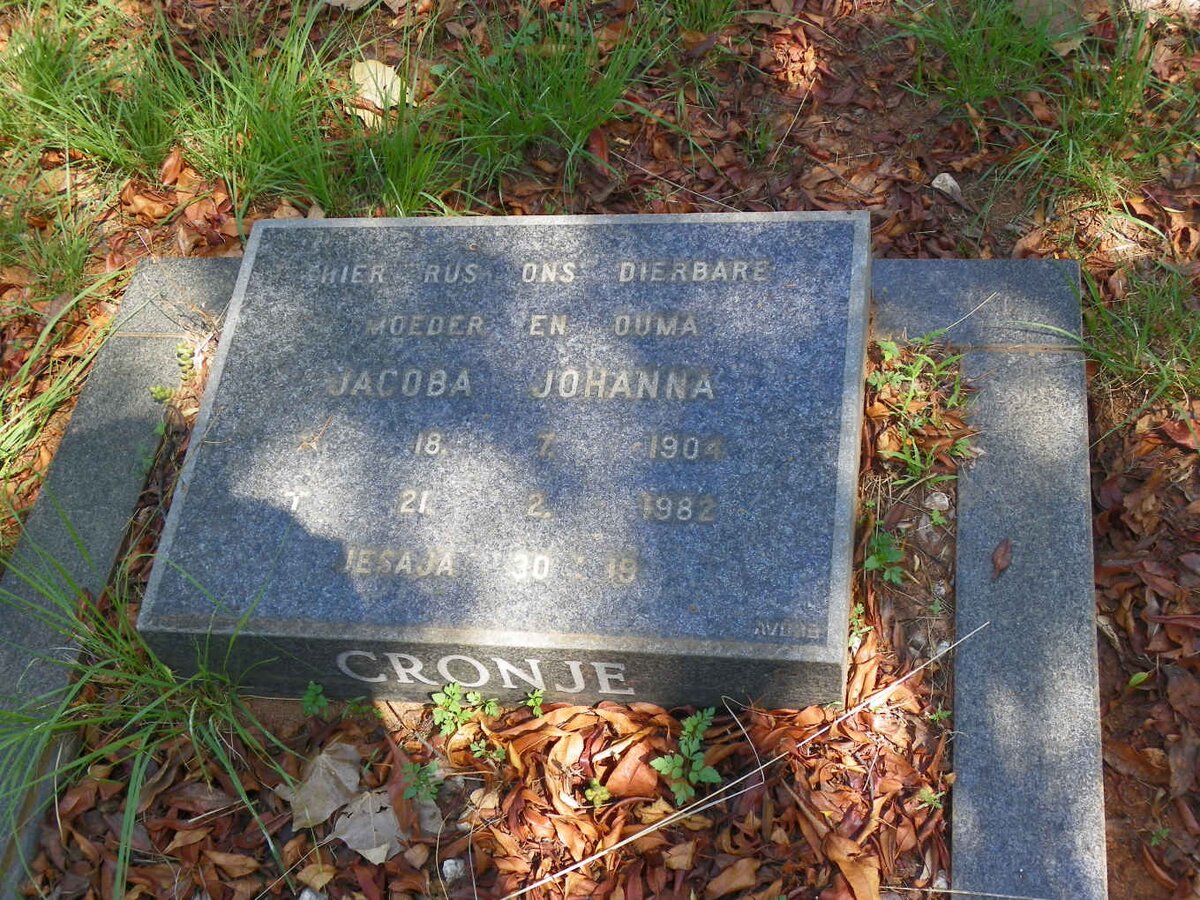 CRONJE Jacoba Johanna 1904-1982
