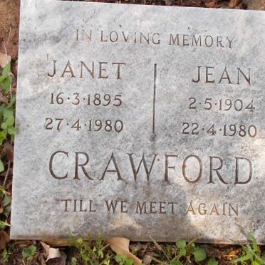 CRAWFORD William -1957 &amp; Euphemia Bisset -1948 :: CRAWFORD Janet 1895-1980 :: CRAWFORD Jean 1904-1980