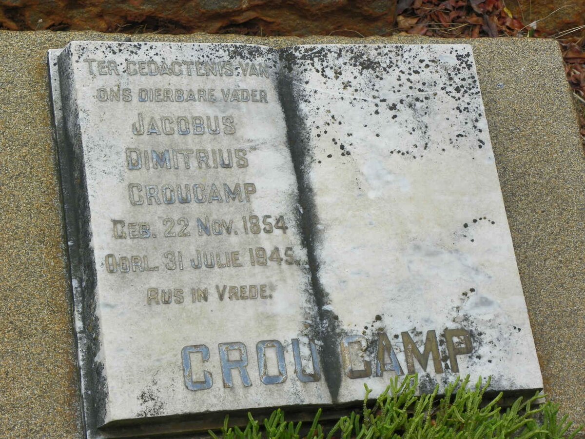 CROUCAMP Jacobus Dimitrius 1854-1945