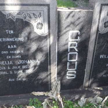 CROUS William Morgenrood 1887-1956 &amp; Cornelia Johanna 1903-1997