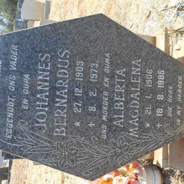 CRONJÉ Johannes Bernardus 1903-1973 &amp; Alberta Magdalena 1906-1985