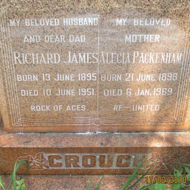 CROUCH Richard James 1895-1951 &amp; Alecia Packenham 1898-1969