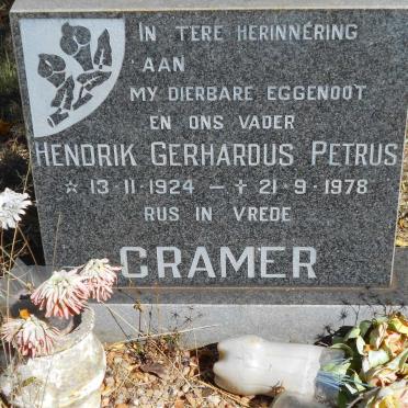 CRAMER Hendrik Gerhardus Petrus 1924-1978