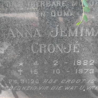 CRONJÉ Anna Jemima 1882-1973