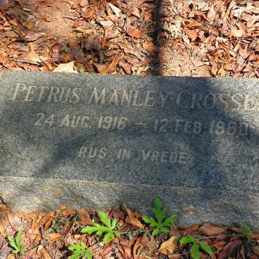 CROSSLEY Petrus Manley 1916-1960