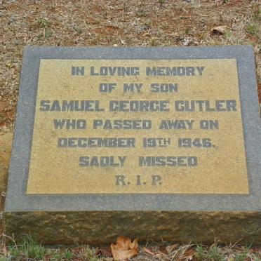 CUTLER Samuel George -1946