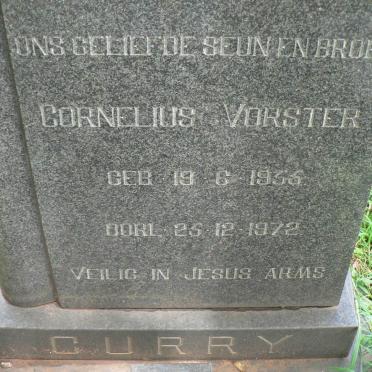 CURRY Cornelius Vorster 1955-1972