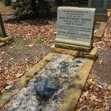 CURRIN Jack Reynolds -1943 &amp; Hester Antionette 1879-1951 :: INGLE Howard Brian 1946-1997