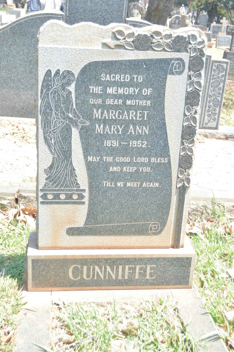CUNNIFFE Margaret Mary Ann 1891-1952