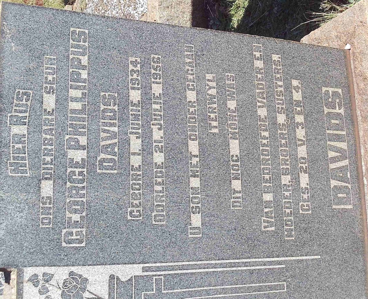 DAVIDS George Phillippus 1934-1956