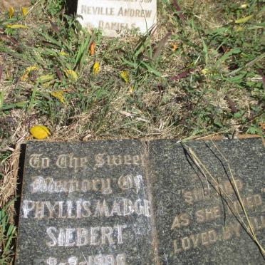 DANIELS Neville Andrew :: SIEBERT Phyllis Madge 1906-1954