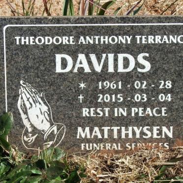 DAVIDS Theodore Anthony Terrance 1961-2015
