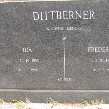 DITTBERNER Frederick 1882-1954 &amp; Ida 1882-1956