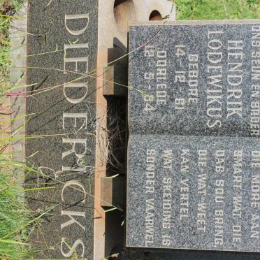 DIEDERICKS Hendrik Lodewikus 1961-1984