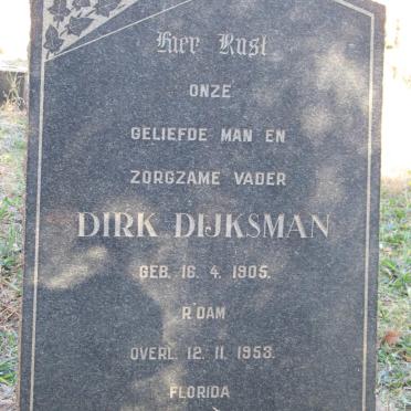 DIJKSMAN Dirk 1905-1953