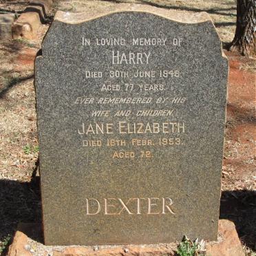 DEXTER Harry -1948 &amp; Jane Elizabeth -1953