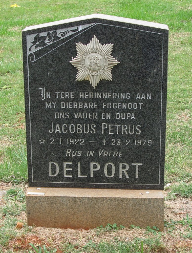 DELPORT Jacobus Petrus 1922-1979
