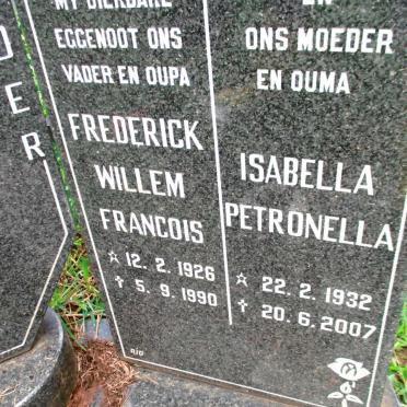 DEYSEL Frederick Willem Francois 1926-1990 &amp; Isabella Petronella 1932-2007