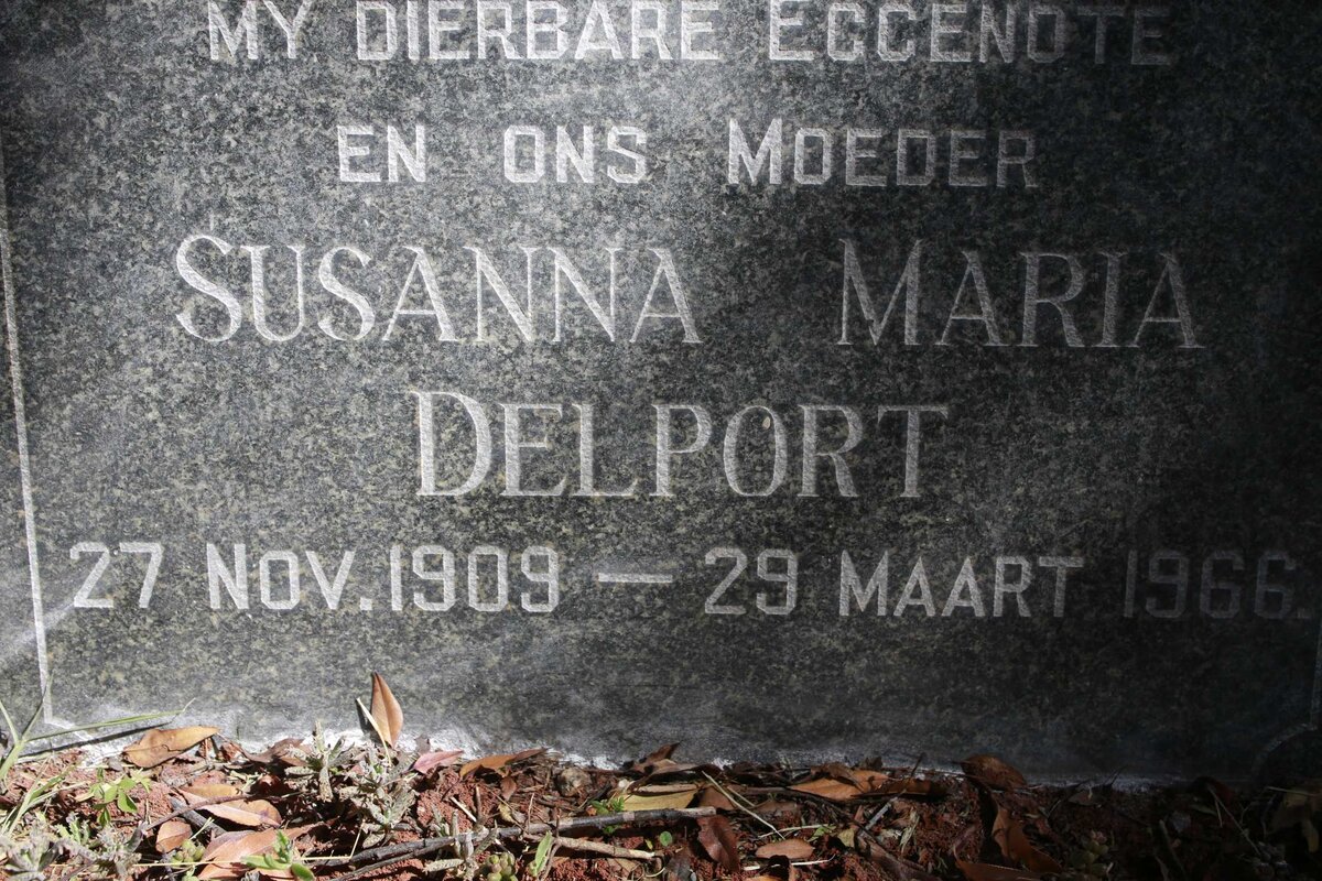 DELPORT Susanna Maria 1909-1966