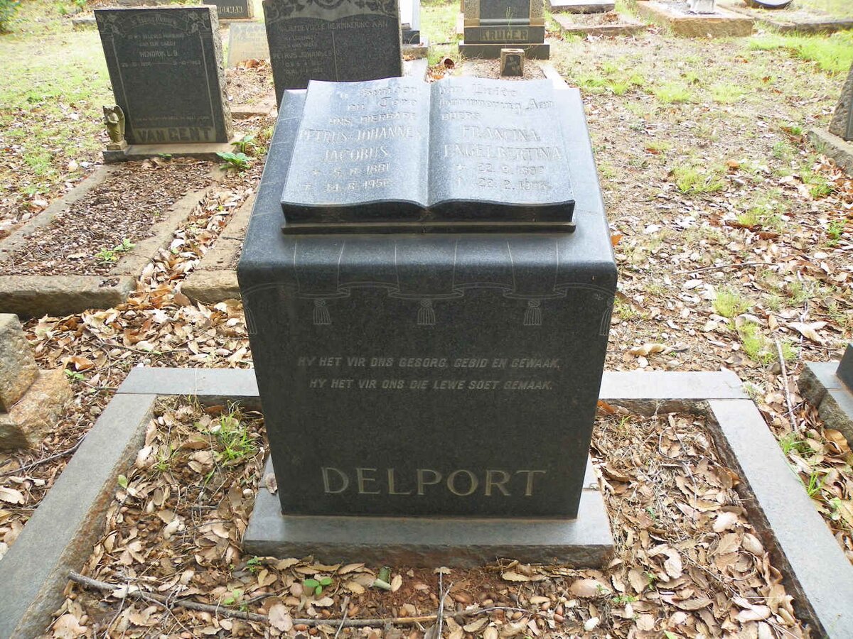 DELPORT Petrus Johannes Jacobus 1881-1952 &amp; Francina Engelbertina 1897-1976