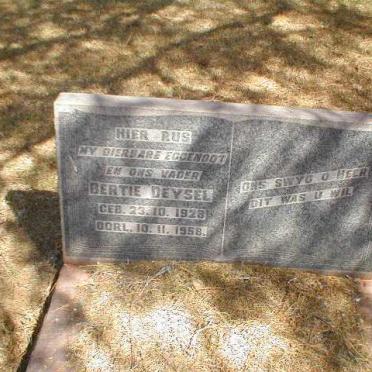 DEYSEL Bertie 1928-1958