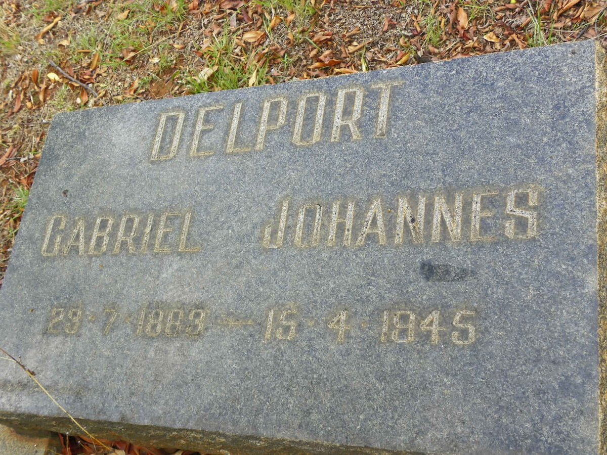 DELPORT Gabriel Johannes 1863-1945