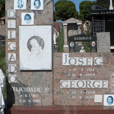 DELGADO Jose G. 1918-1984 &amp; Felicidade P. 1923-2003 :: DELGADO George 1964-1995