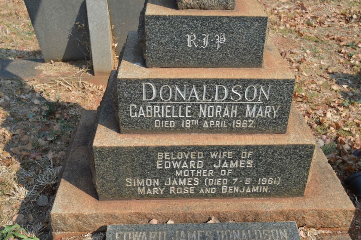 DONALDSON Edward James -1978 &amp; Gabrielle Norah Mary -1962
