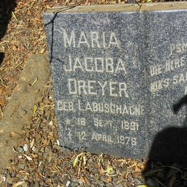 DREYER Pieter Jacobus Grobler 1887-1946 &amp; Maria Jacoba LABUSCHAGNE 1891-1976