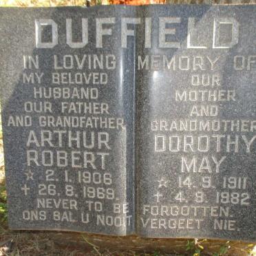 DUFFIELD Arthur Robert 1906-1969 &amp; Dorothy May 1911-1982