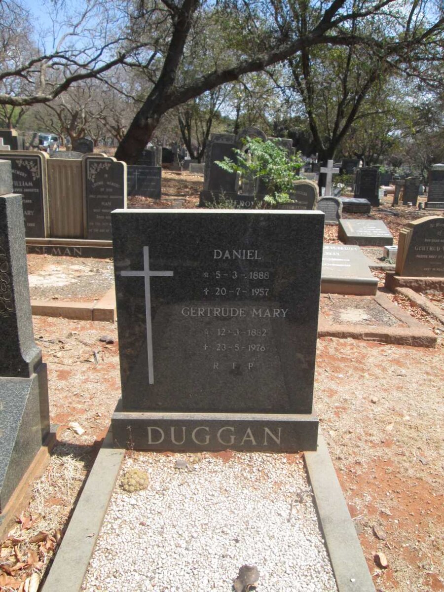 DUGGAN Daniel 1888-1957 &amp; Gertrude Mary 1882-1976