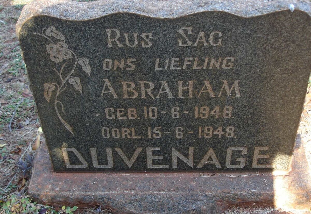 DUVENAGE Abraham 1948-1948